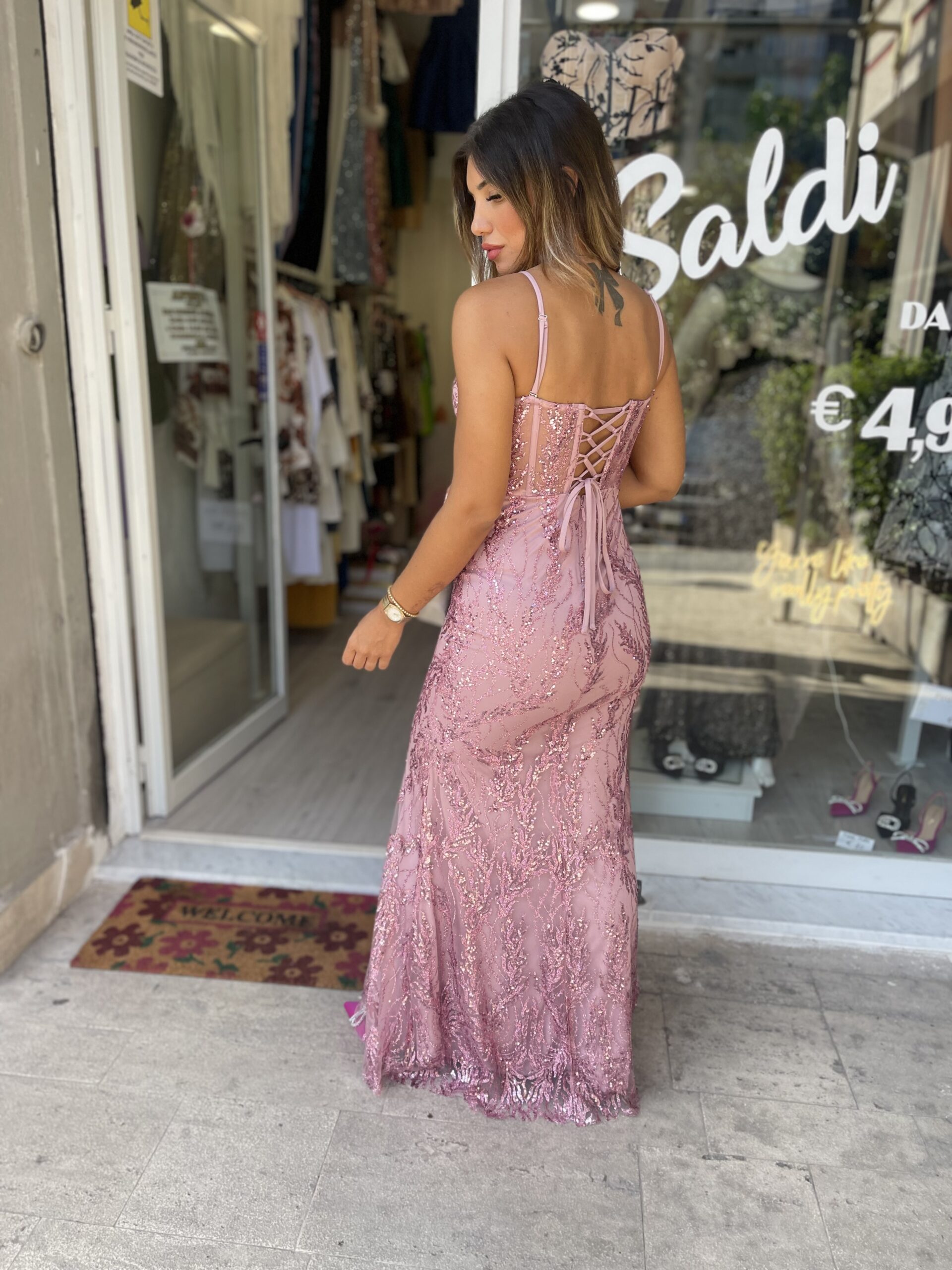 Abito Sirena Rosa Jessica Prestigiacomo Boutique