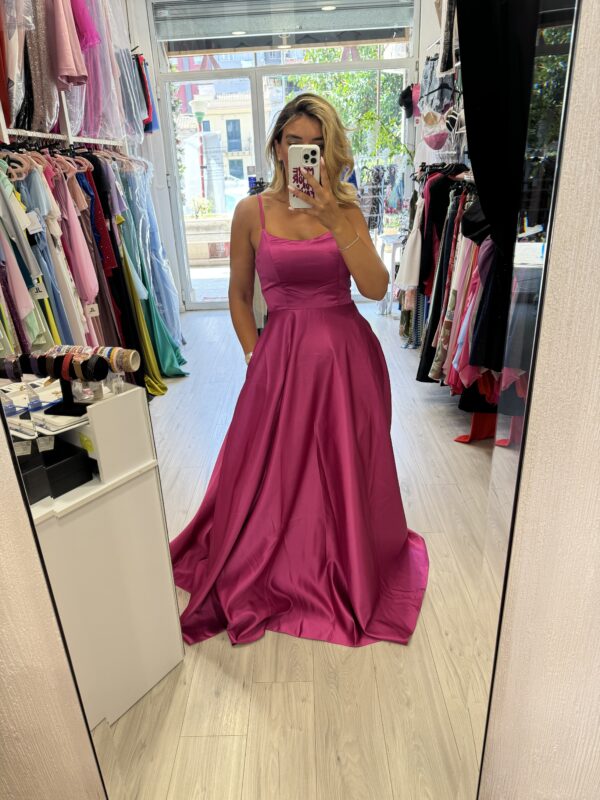 Abito con tasche Magenta