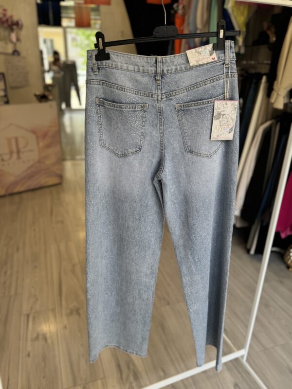 Jeans Wide Leg strass - immagine 3