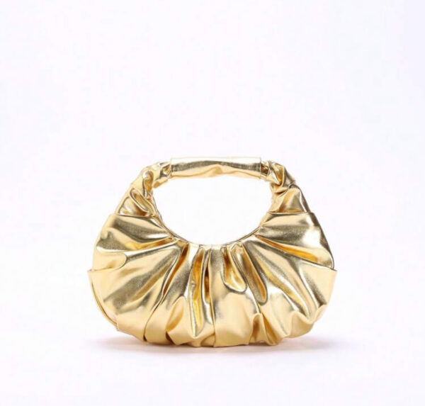 Borsa oro plissè